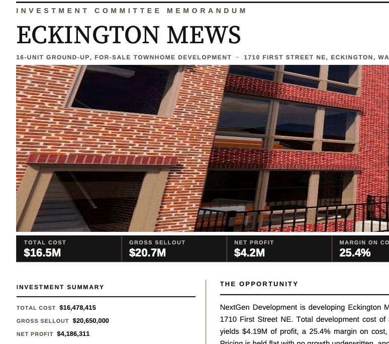 Offering Memorandum — masthead, summary, capitalization